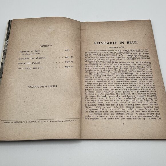 Rhapsody In Blue By Martin Macall Famous Film Series 1946 Cinema Warner Bros Vtg - Picture 6 of 7